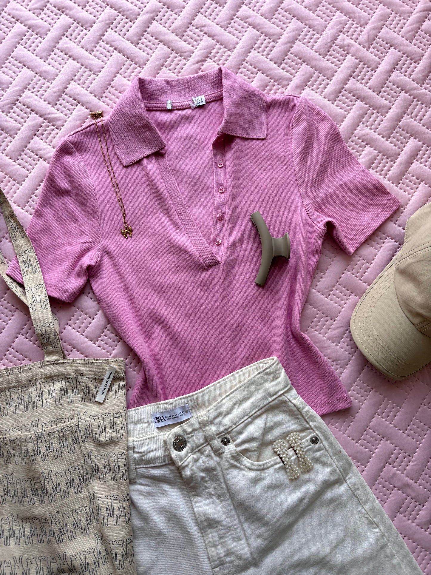 Pink Polo T-shirt