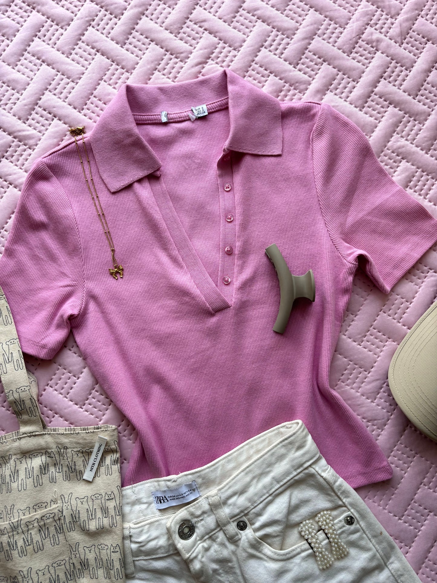 Pink Polo T-shirt