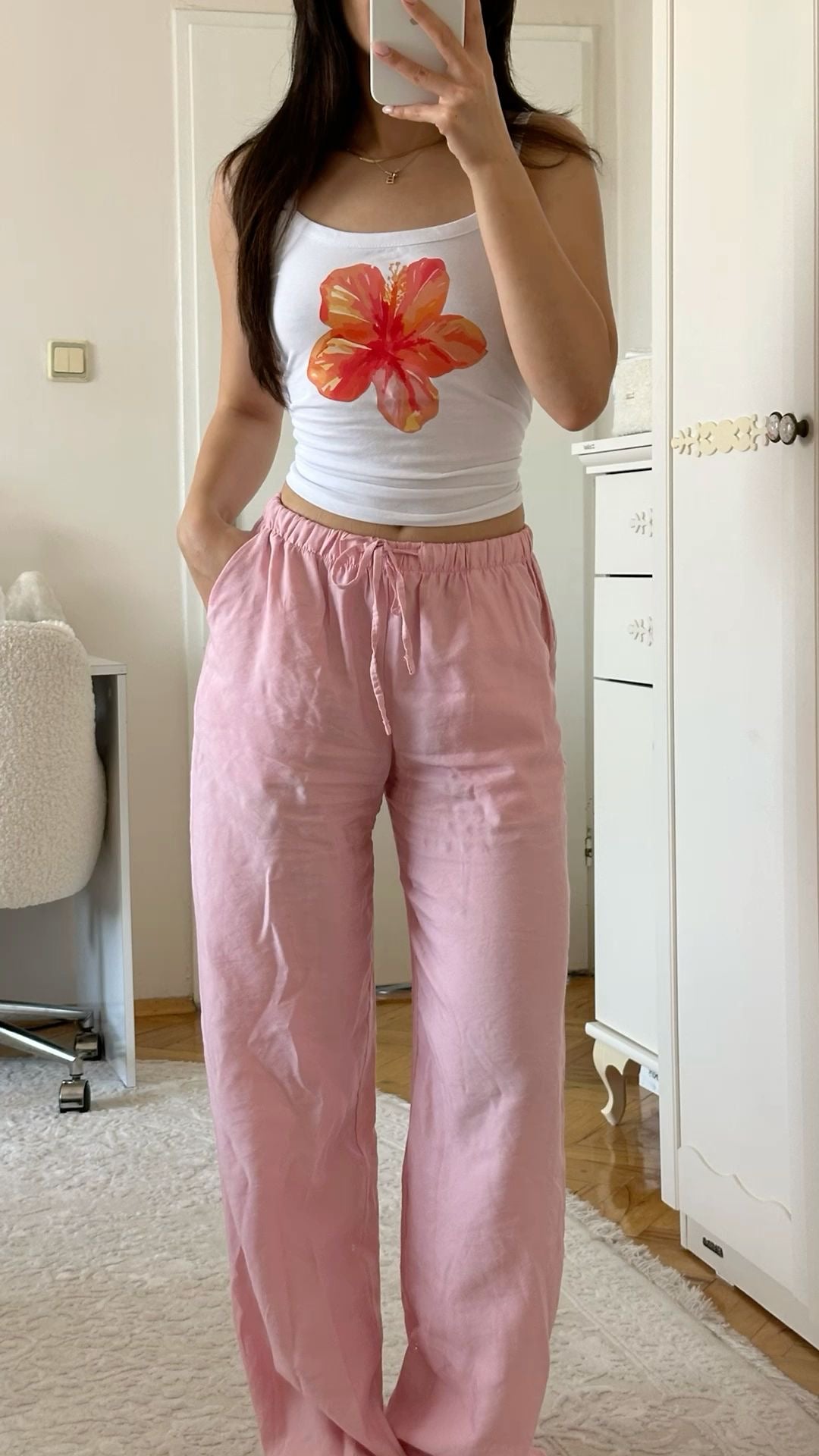 Blush Pink Linen Pant