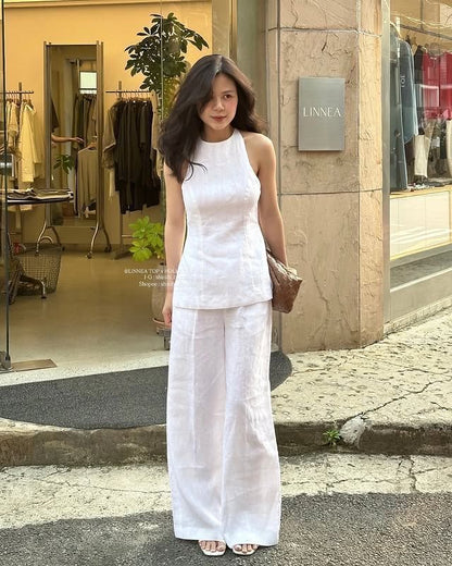 White Linen Pant
