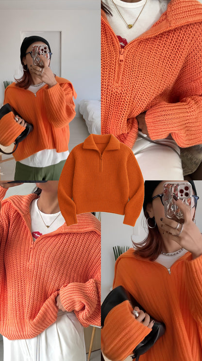 Orange Autumn Pullover