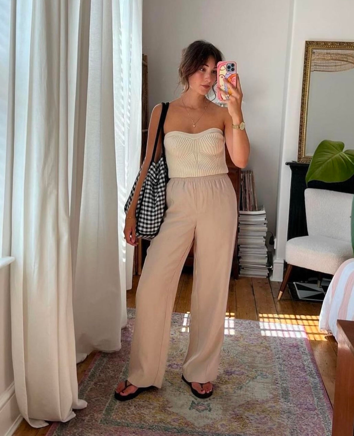 Sand Beige Linen Pant
