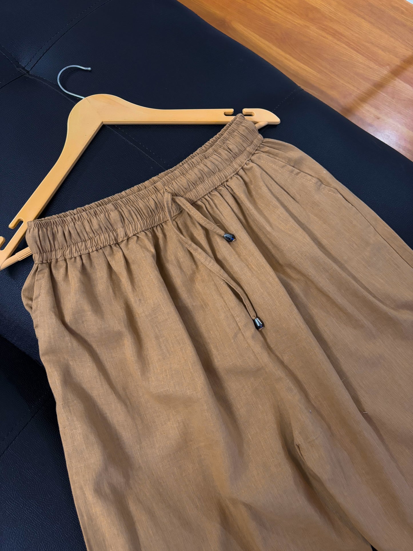 Viral Linen pant (Brown)
