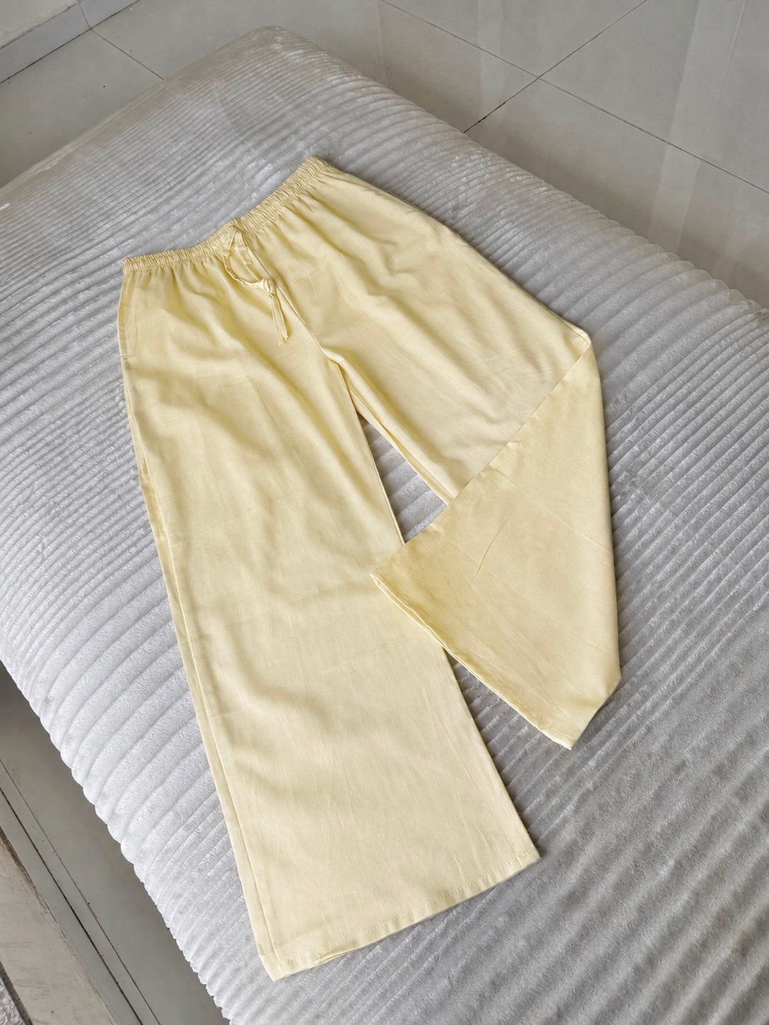 Lemon Yellow Linen Pant