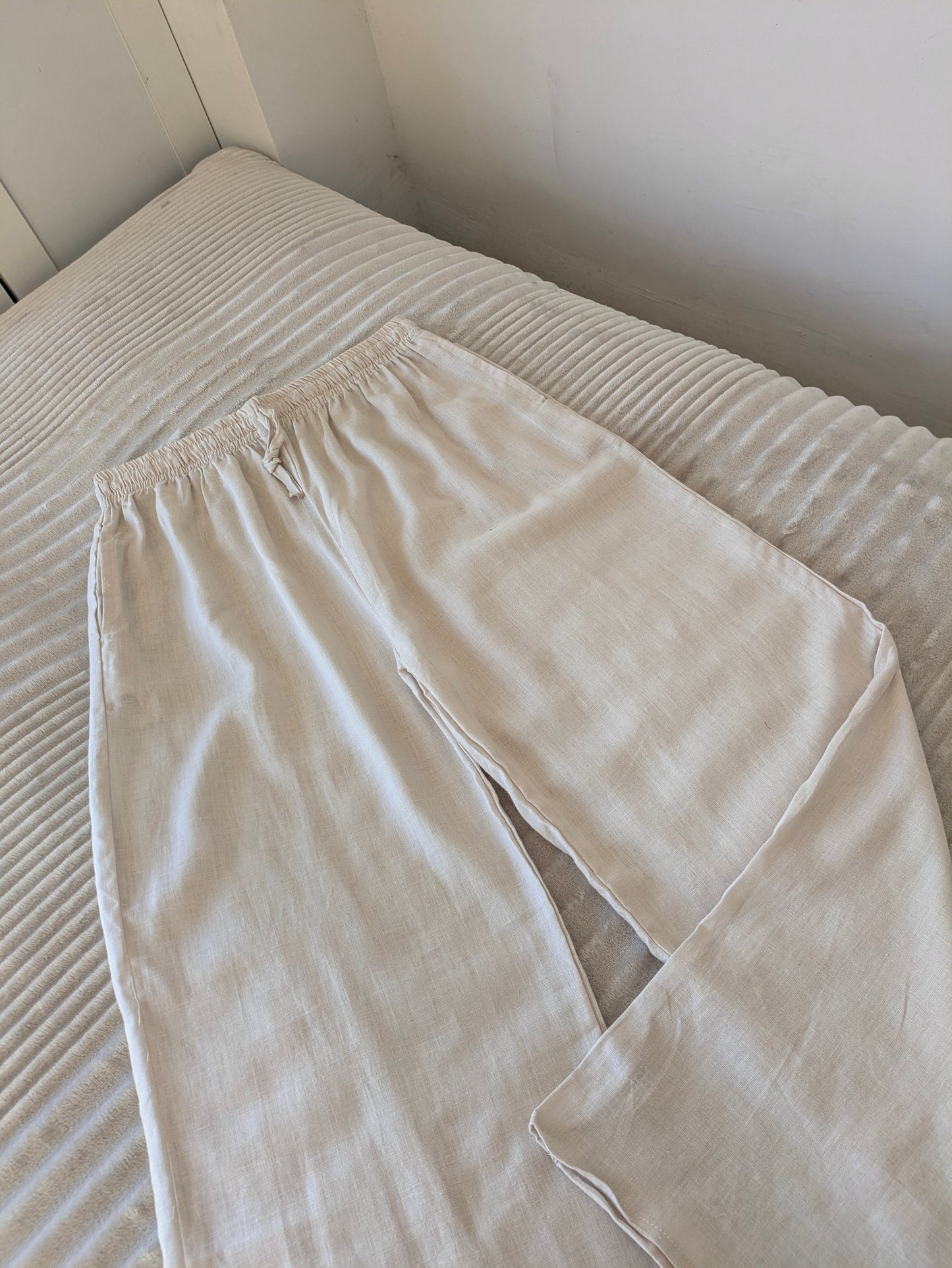 Off White Linen Pant