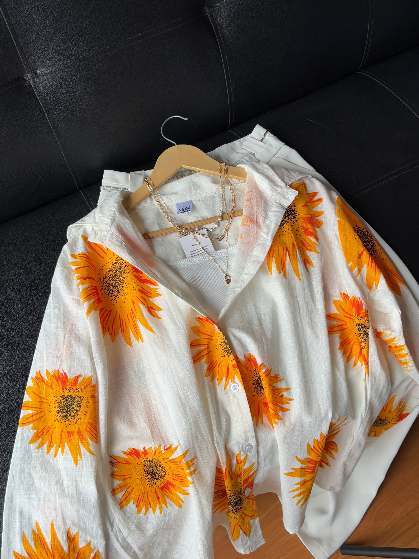 Sun flower printed shirt🌻
