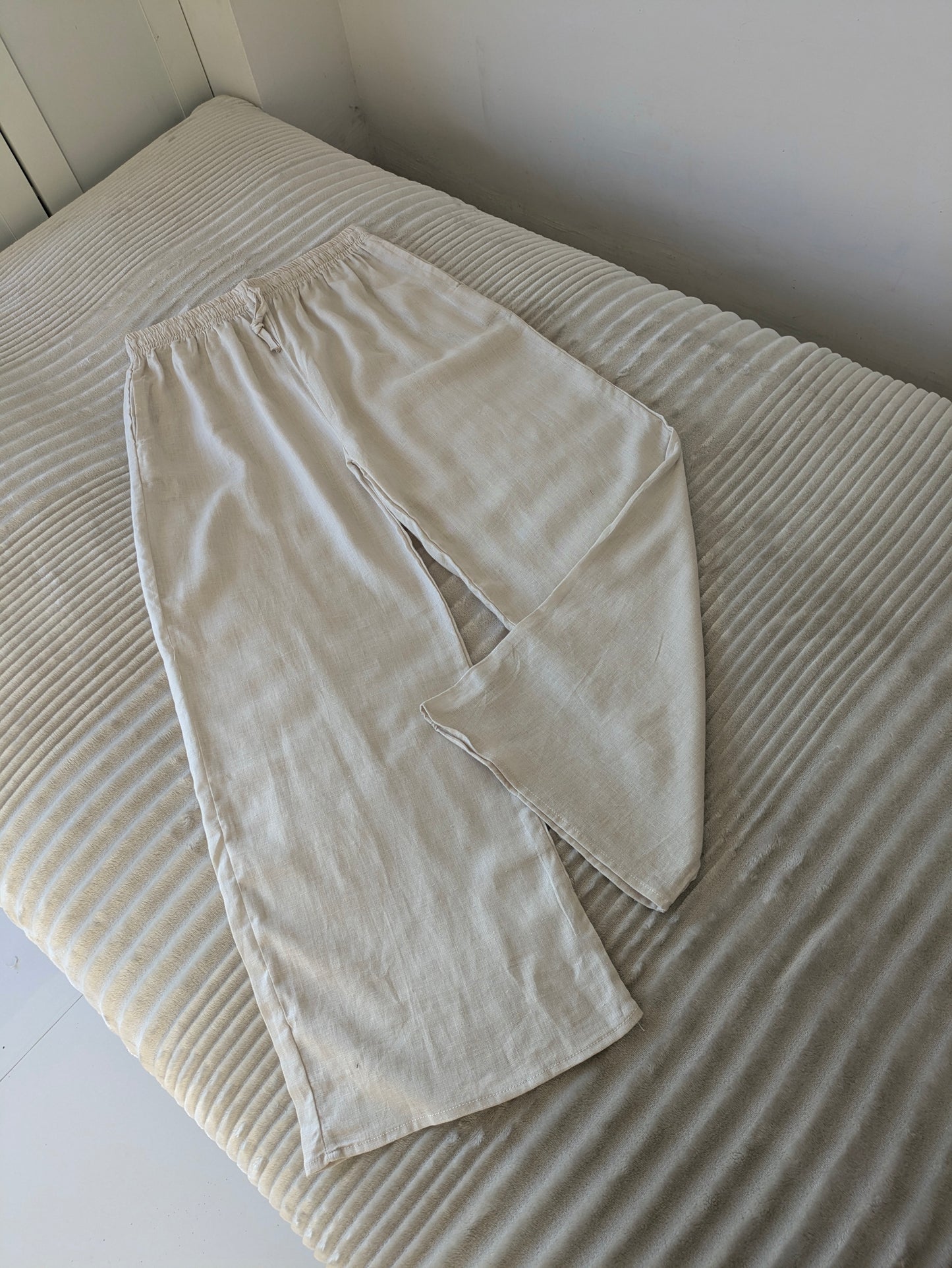Off White Linen Pant
