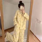 Yellow Bowtiful Striped Full Sleeve Pj set
