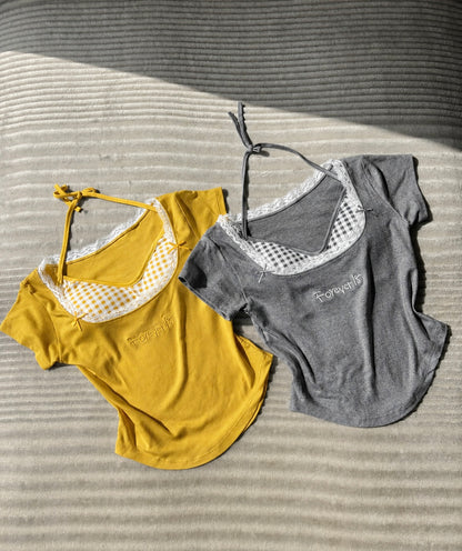 Forever 18 Lace Built-in Bra Tops