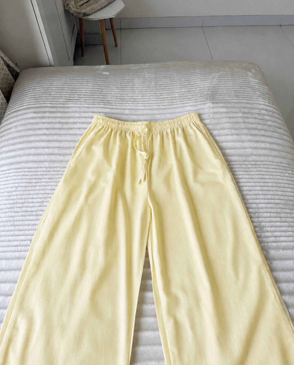 Lemon Yellow Linen Pant
