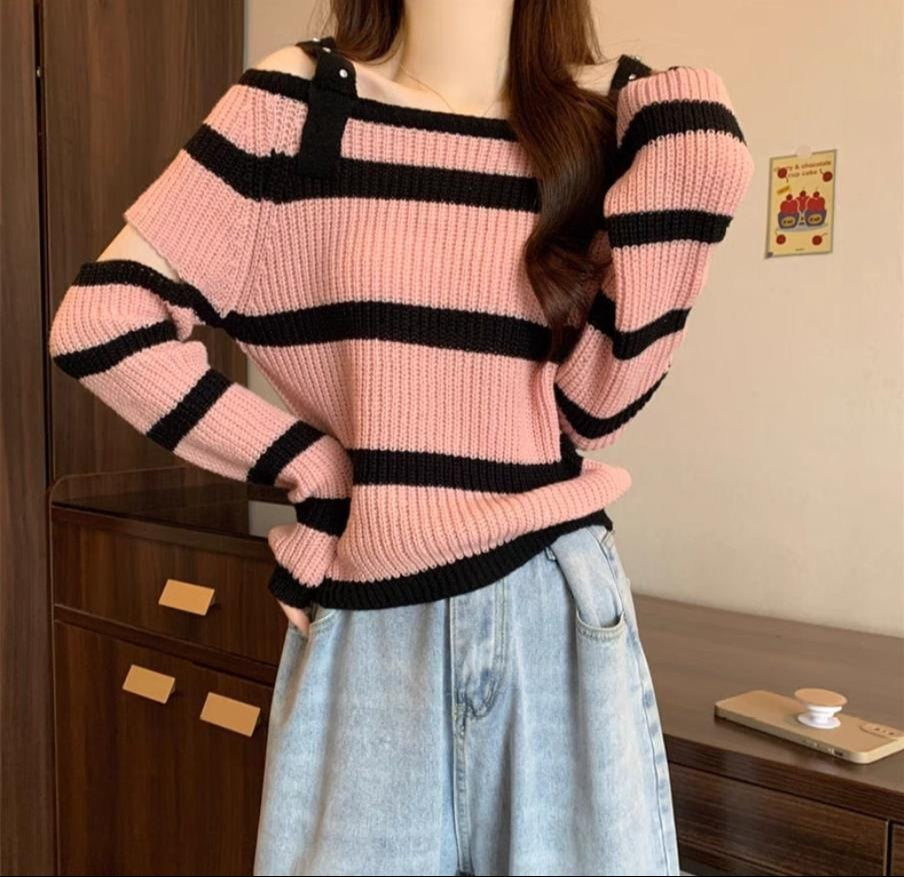 Striped Sweater (Up to 38 bust- Fits M)