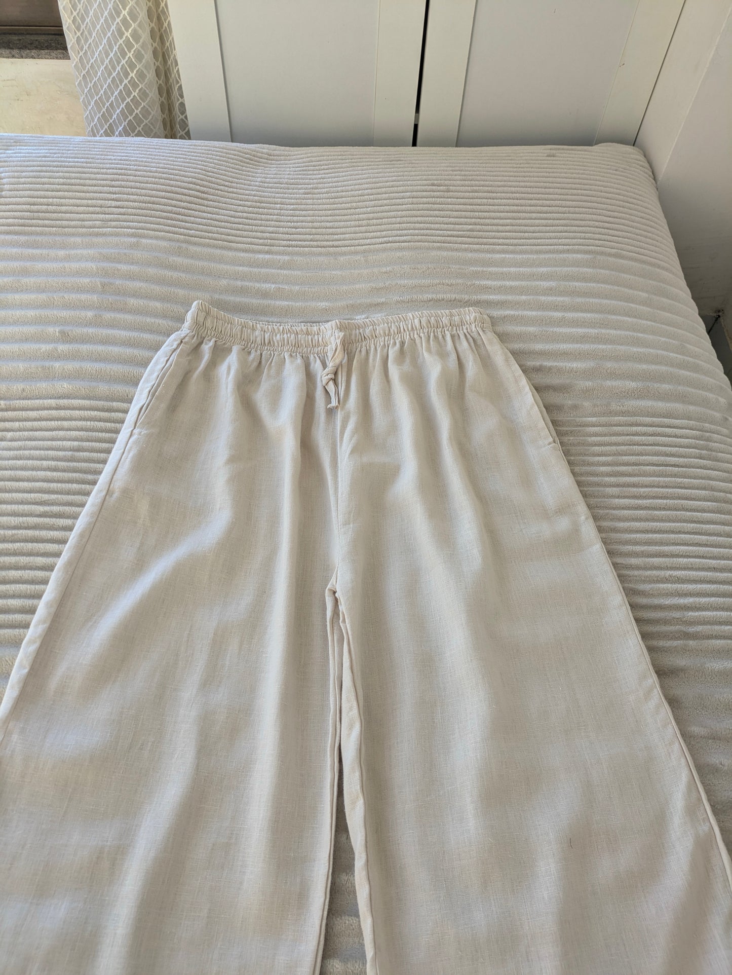 Off White Linen Pant