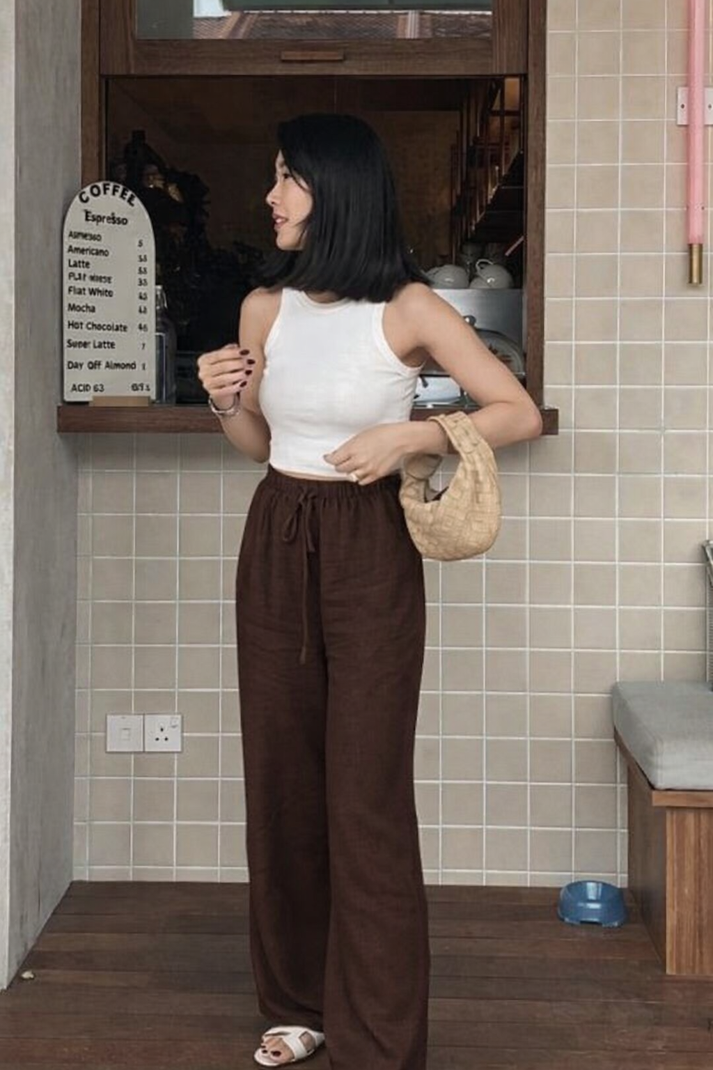 Dark Brown Linen Pant