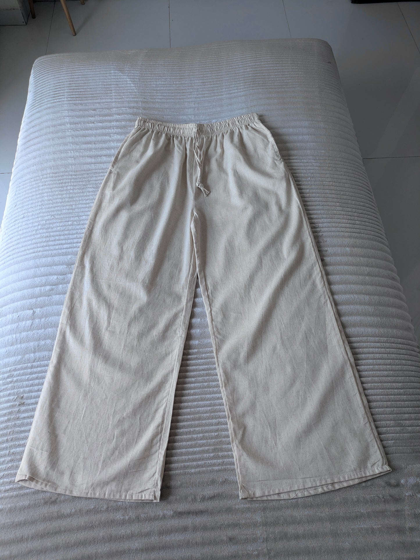 Beige Linen Pant