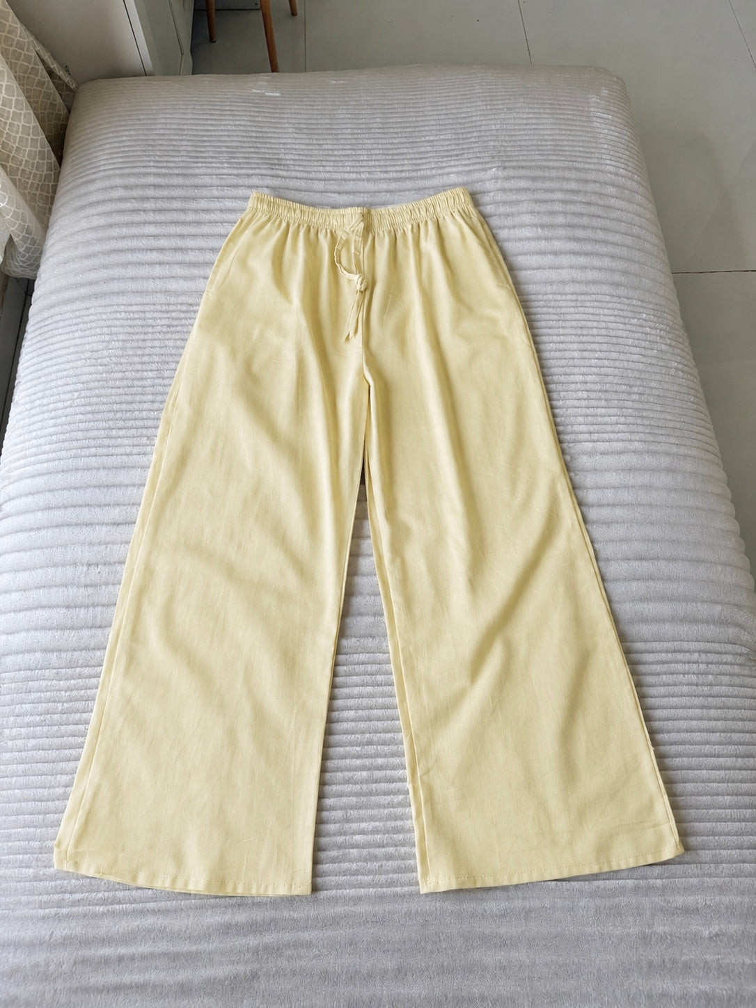 Lemon Yellow Linen Pant