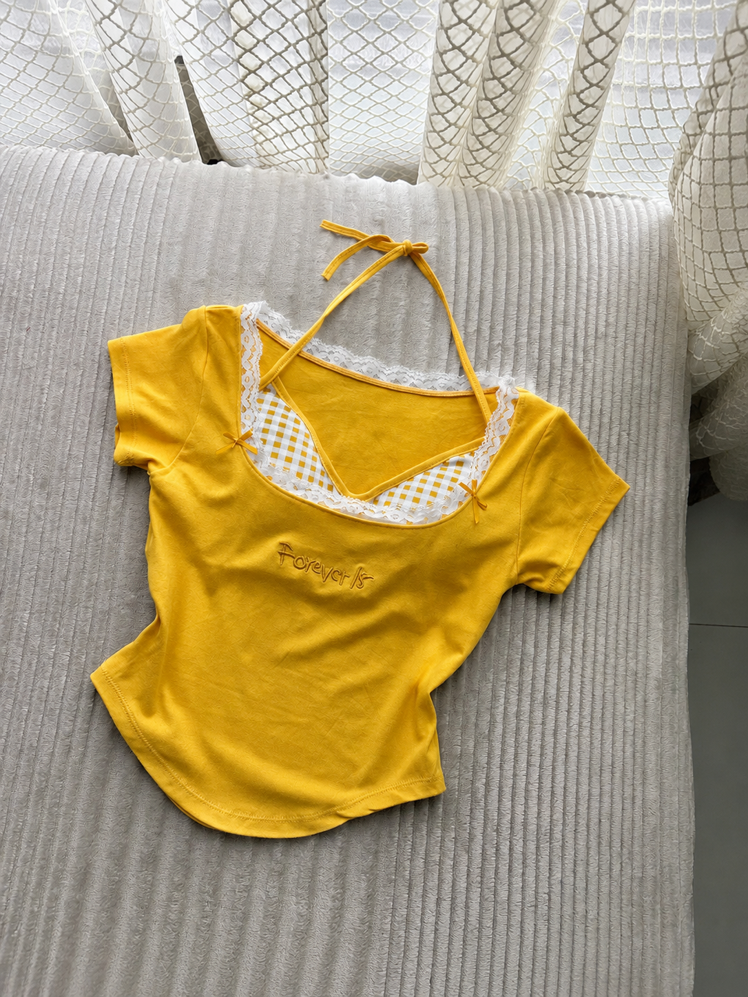Forever 18 Lace Built-in Bra Tops