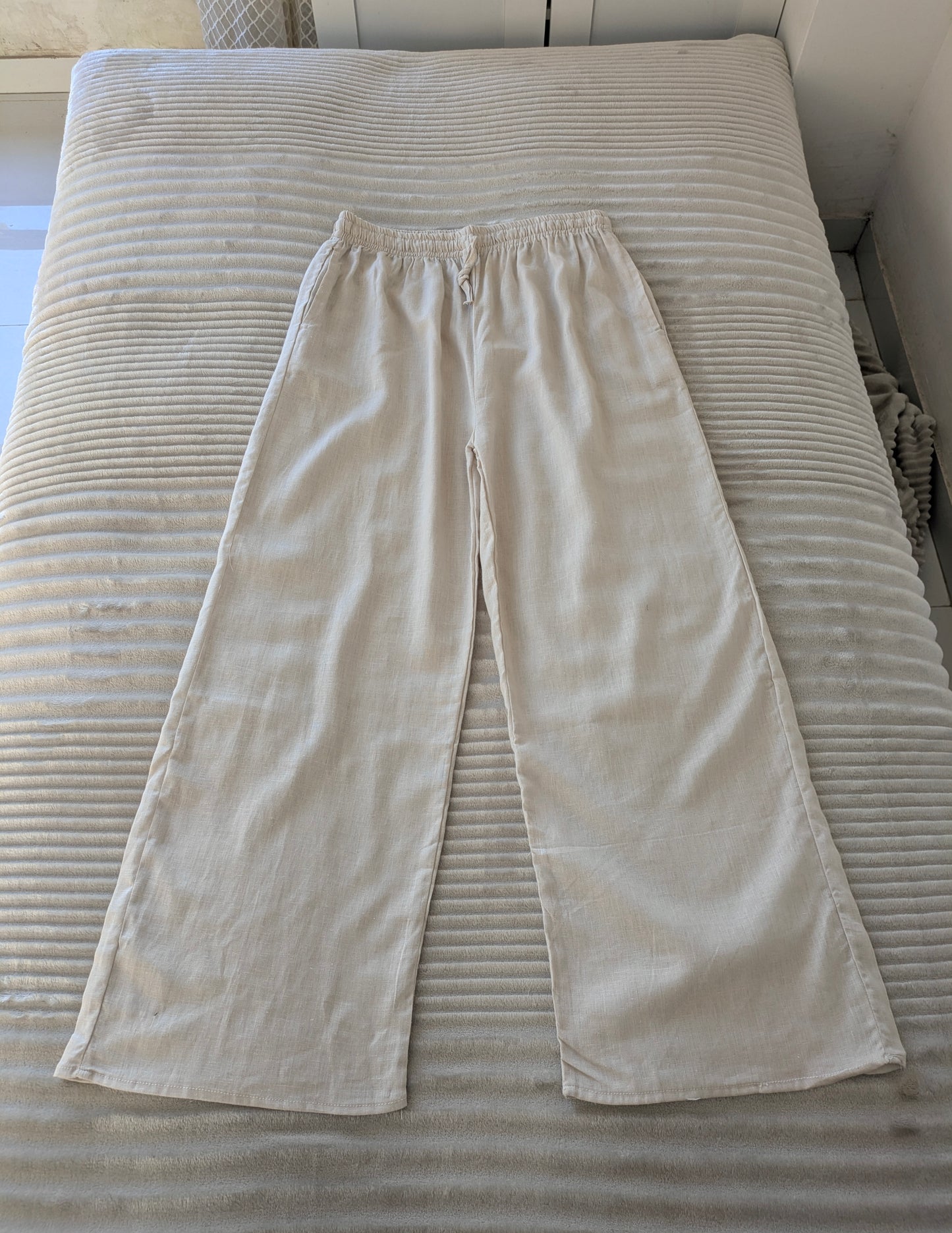 Off White Linen Pant
