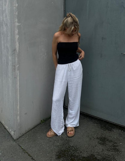 White Linen Pant