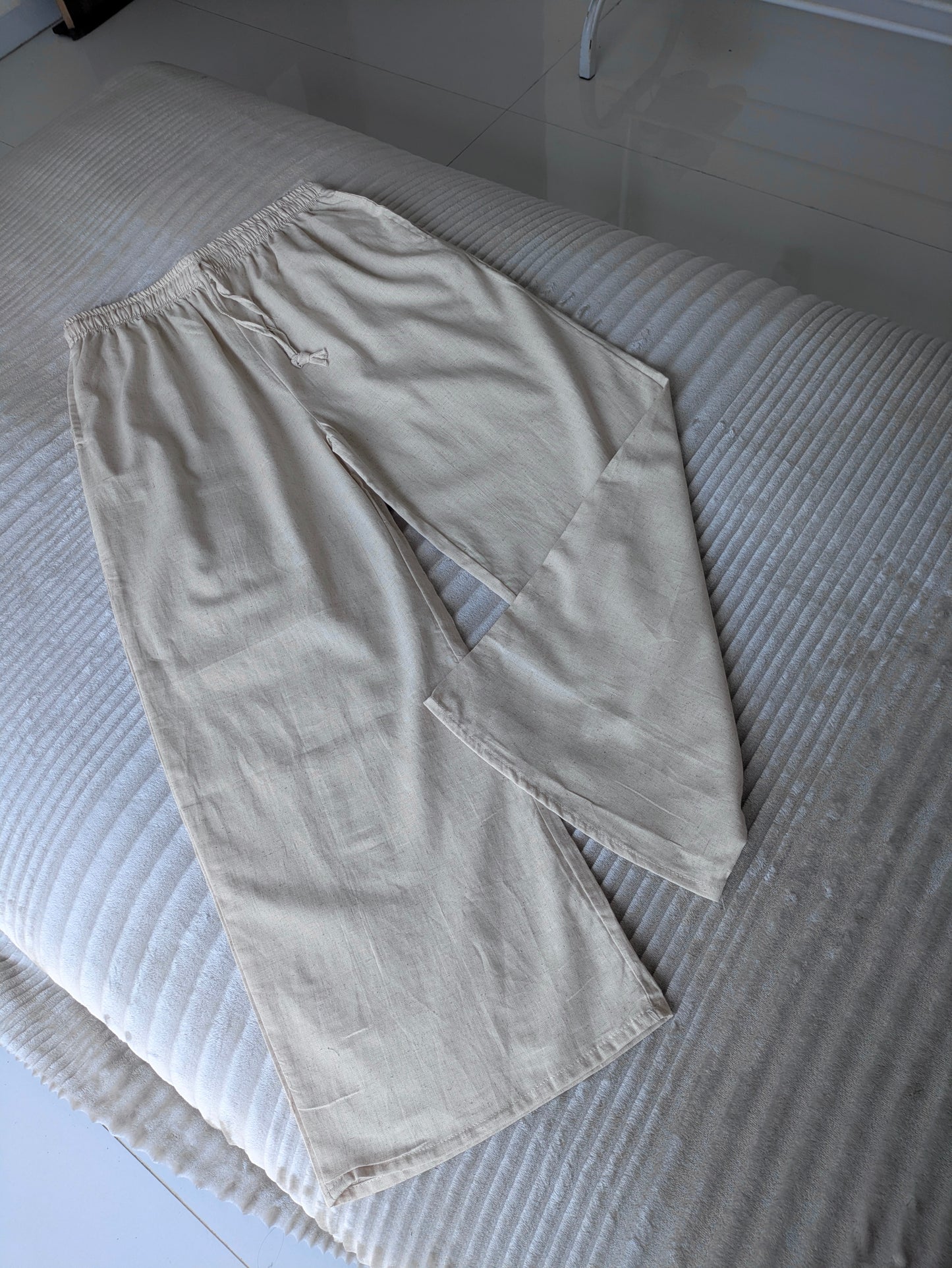 Beige Linen Pant