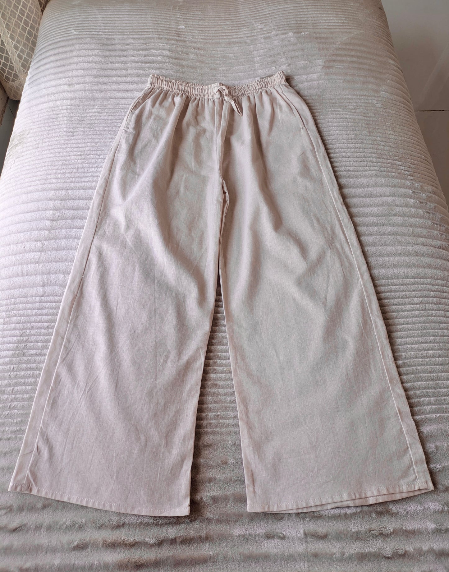 Pinkish Beige Linen Pant