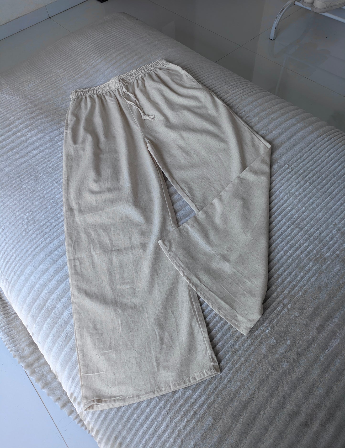 Beige Linen Pant