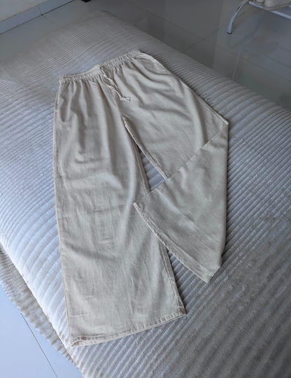 Beige Linen Pant