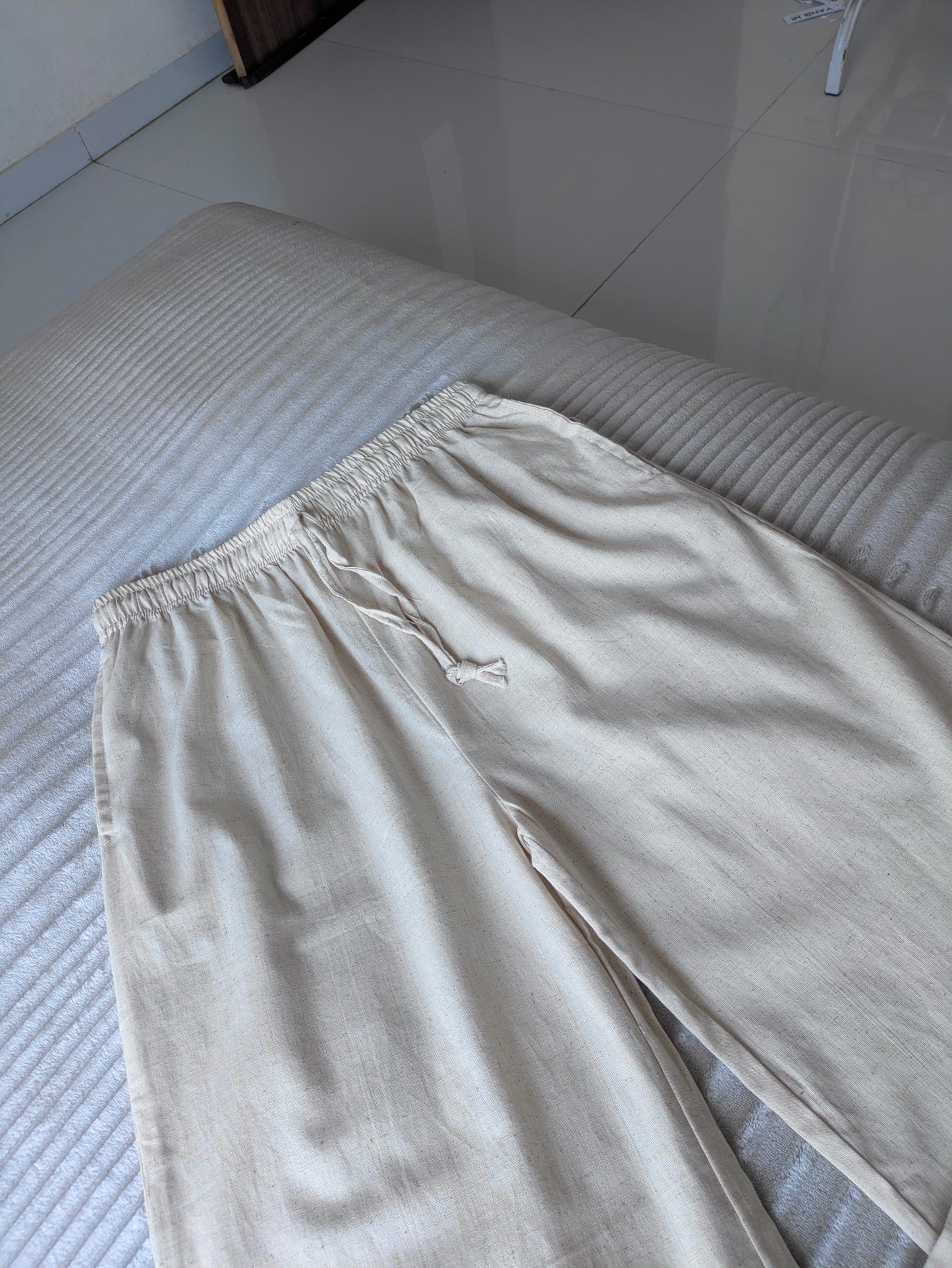 Beige Linen Pant
