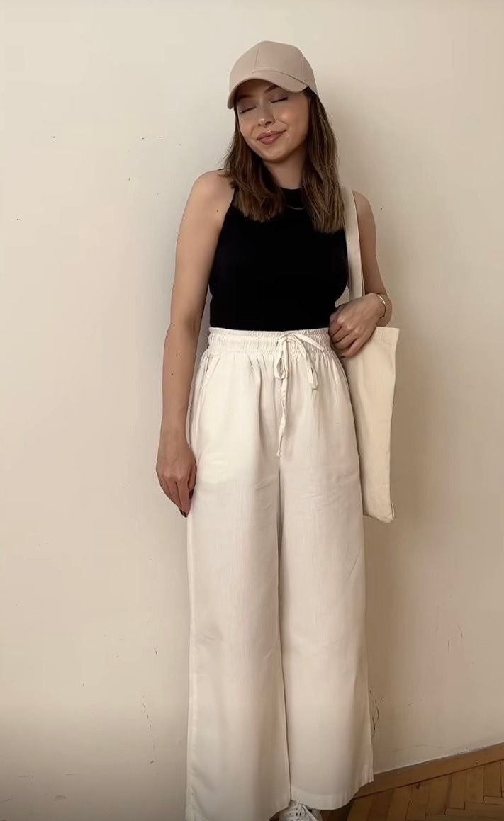 Off White Linen Pant