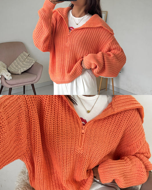 Orange Autumn Pullover