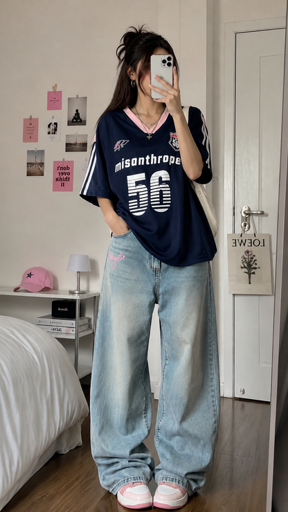 Blue Varsity 56 Oversized T-shirt