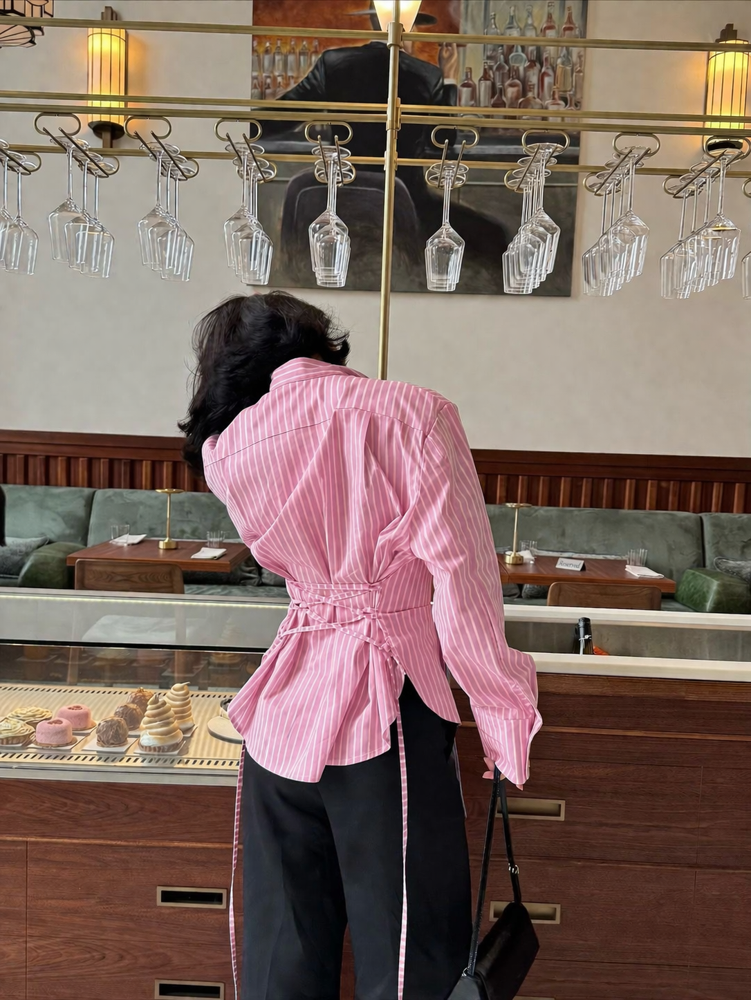Pink Fitted Shirt (Corset back)