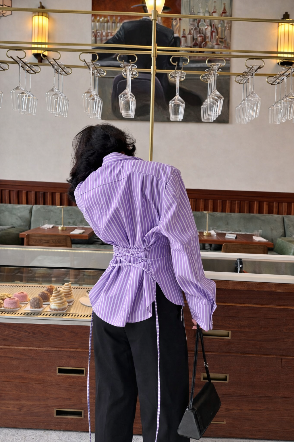 Purple Fitted Shirt (Corset back)