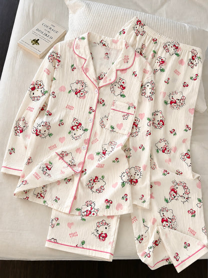 Hello Kitty Full Sleeve 2 Piece Night Suit