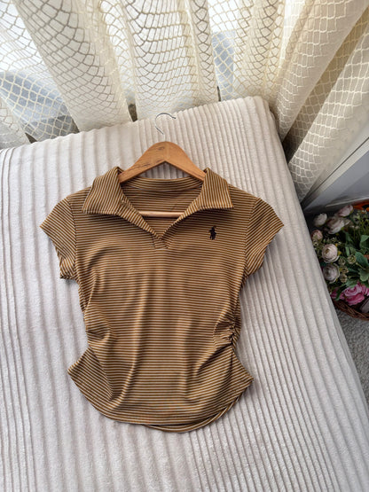 Premium Striped Polo Tees