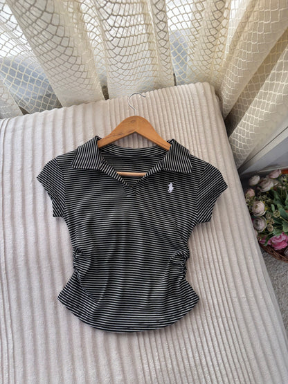 Premium Striped Polo Tees