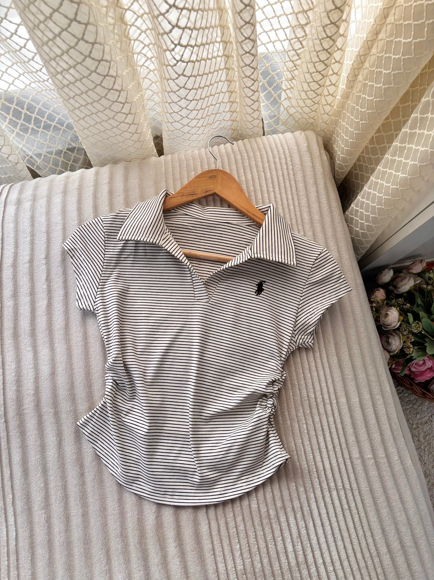 Premium Striped Polo Tees