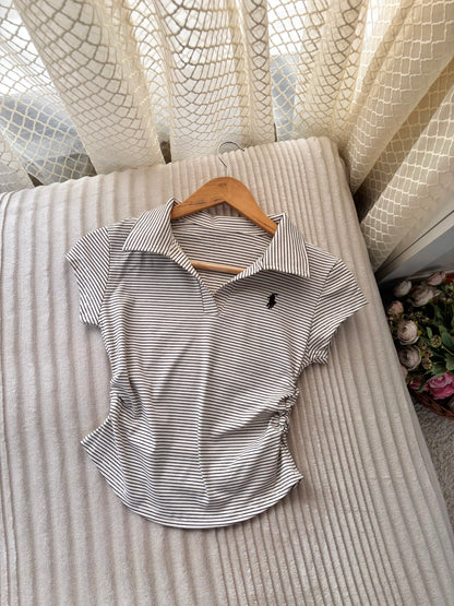 Premium Striped Polo Tees