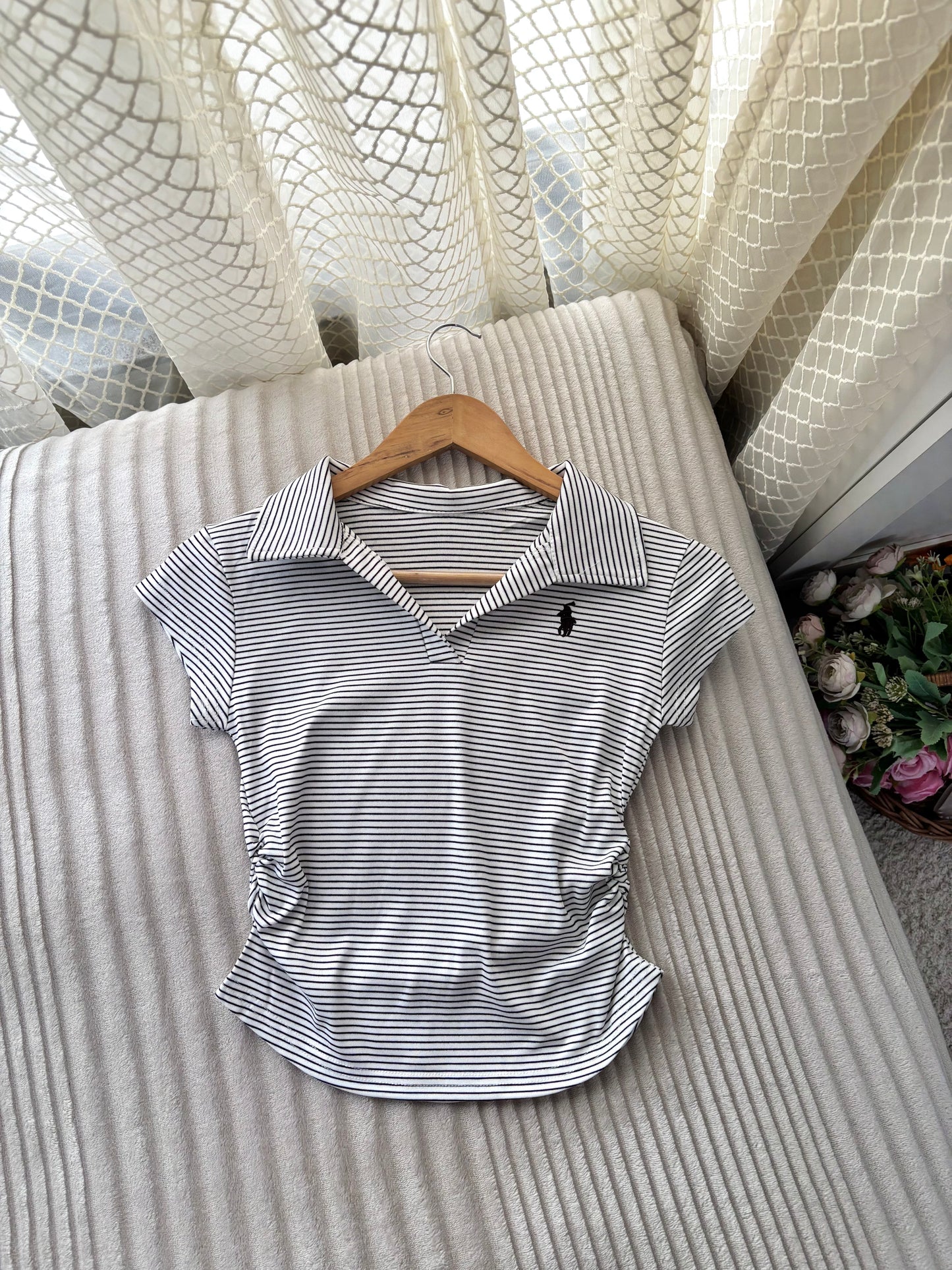 Premium Striped Polo Tees