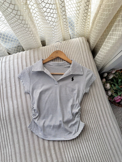 Premium Striped Polo Tees