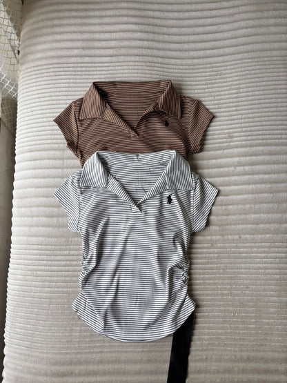 Premium Striped Polo Tees