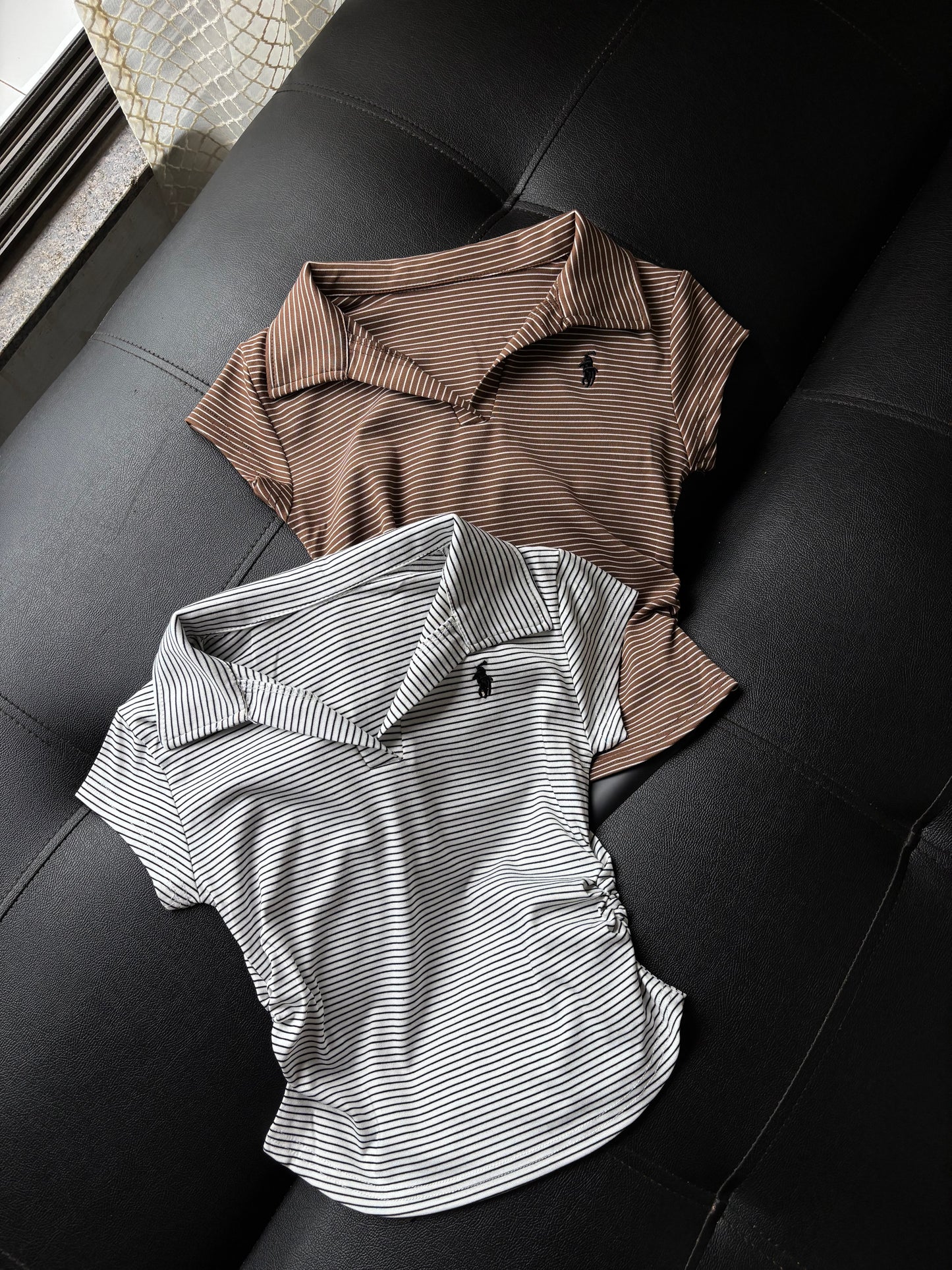 Premium Striped Polo Tees
