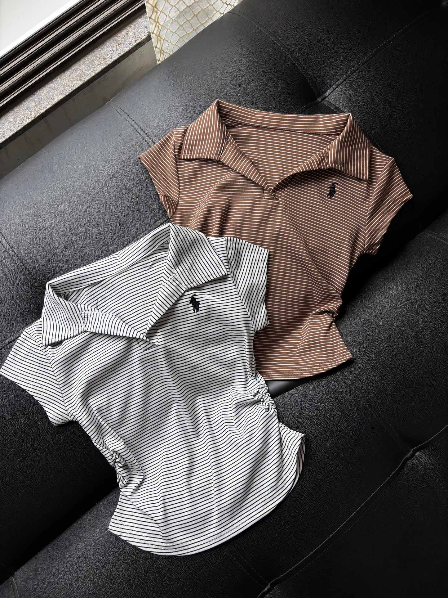 Premium Striped Polo Tees