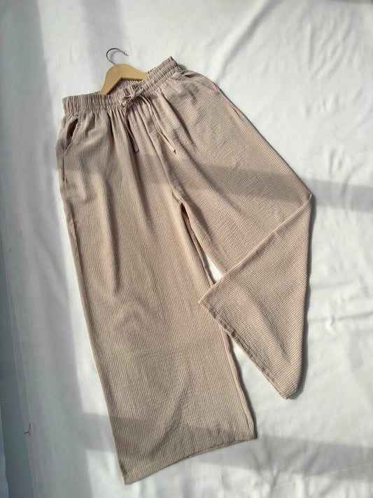 Viral Pinteresty Striped Pants (Beige)