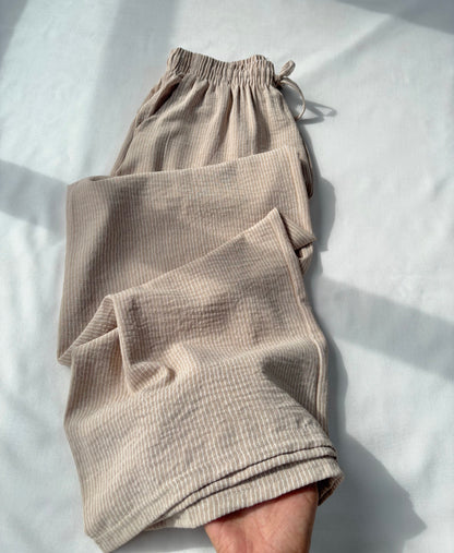 Viral Pinteresty Striped Pants (Beige)