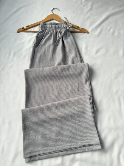 Viral Pinteresty Striped Pants (Light grey)