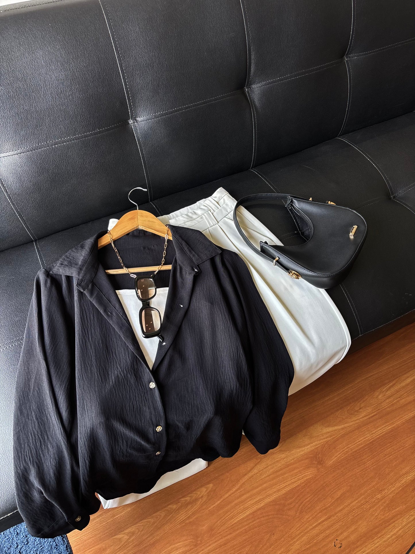 Black Textured Shirt