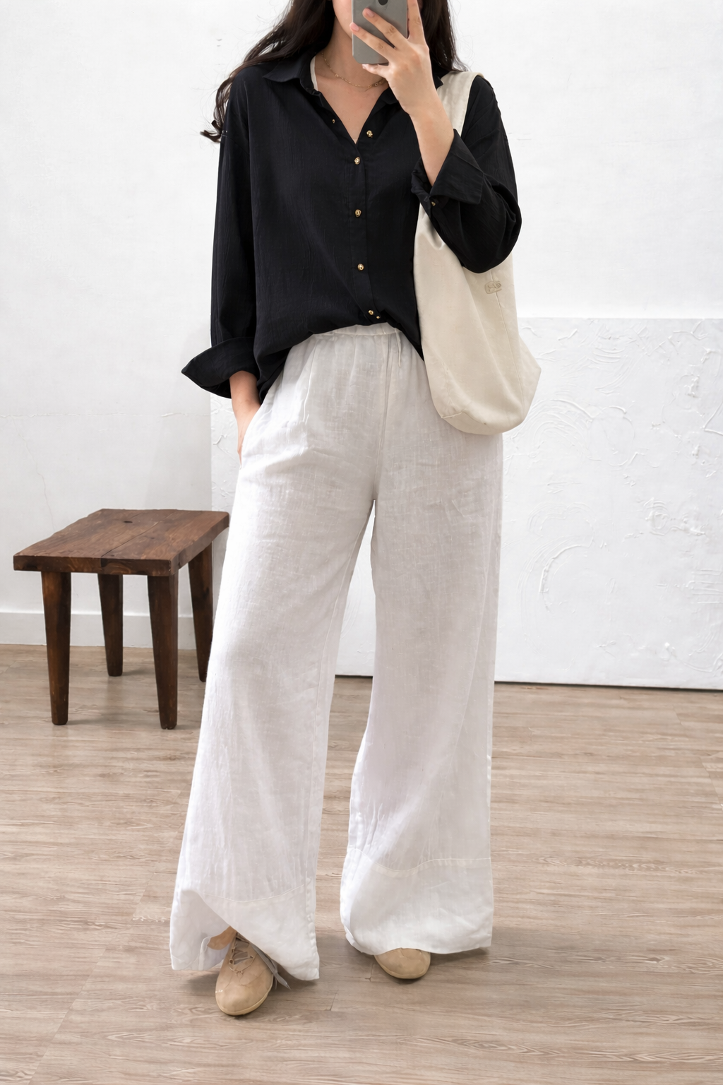 Black Textured Shirt