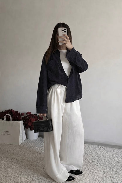 Black Textured Shirt
