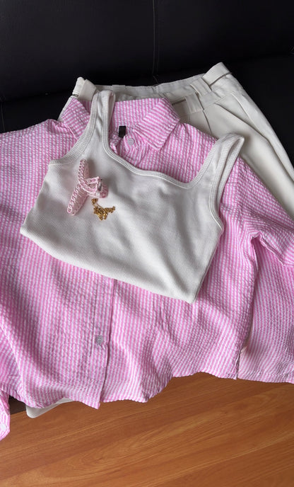 Pink Striped Shirt