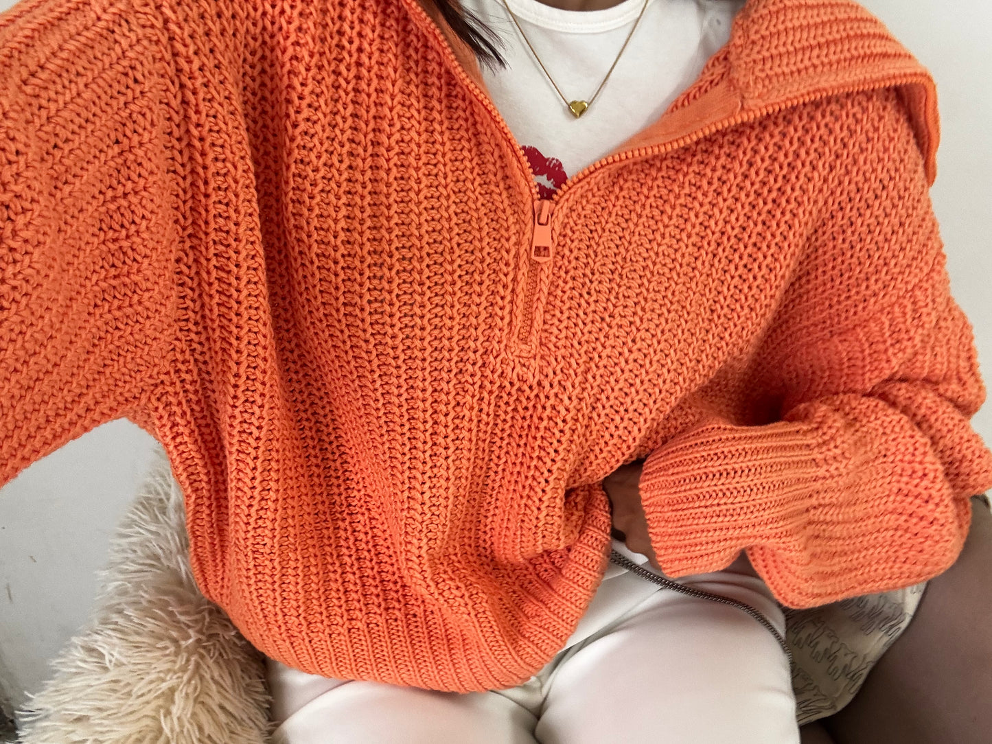 Orange Autumn Pullover